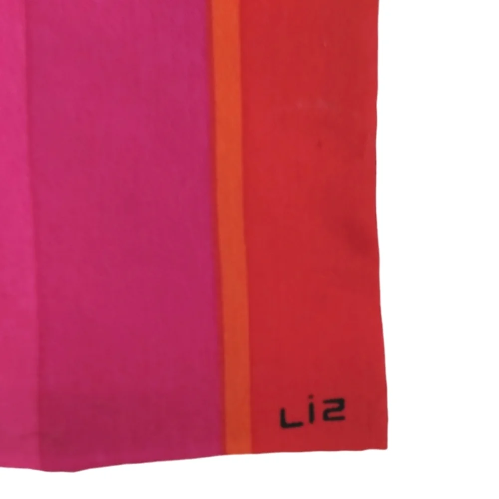 Vintage Liz Claiborne Silk Scarf Orange Red Purple WPL 12931